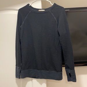 Black Pure Karma Top with Finger Holes XS